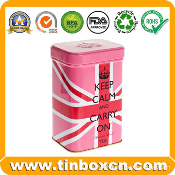 Rectangular Metal Large Storage Tea Tin Box for Food Packaging